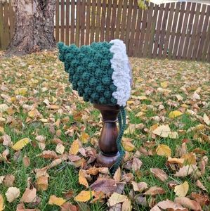 Crochet Pixie Bonnet with fur trim 0-6 months